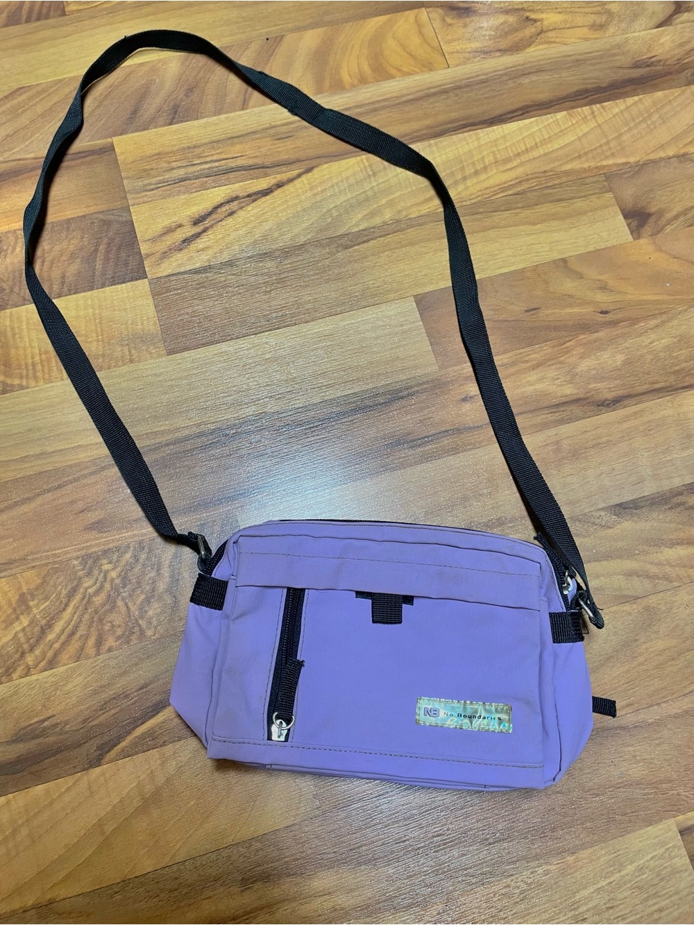 No Boundaries Purple Shoulder Bag Multiple Pockets